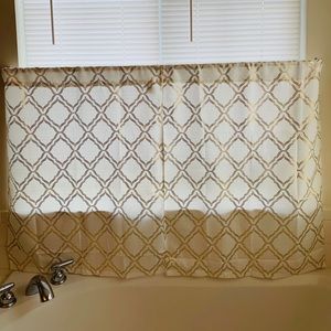 Gold Bathroom/Kitchen Curtains